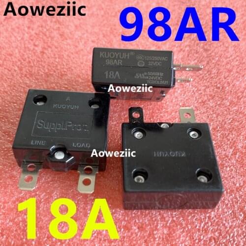 2Pcs KUOYUH 98AR 18A Breaker Automatic Reset Overcurrent Overload Protector Motor Protection Switch Leakage Protector Fuse