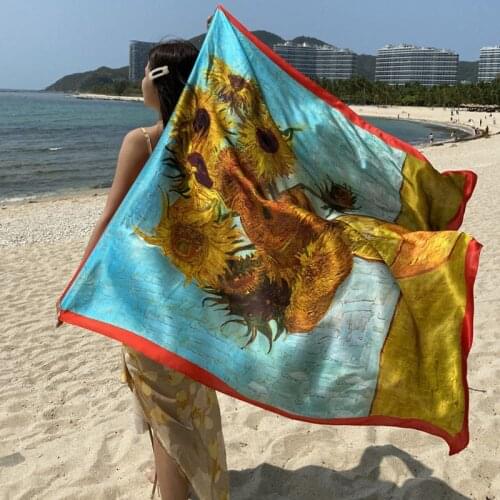 Luxury womens scarf 90*90cm Fashion Scarves Women Shawl Silk Satin Female Square Ladies foulard wrap pareo headcloth kerchief