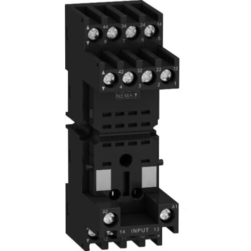 RXZE2M114M Socket, mixed contact, relay type RXM2 RXM4, connector connection, 250 V AC