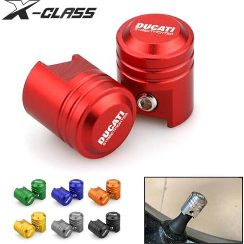 Motorcycle Tire Valve Wheel Tyre Valve Air Port Stem Cover Plug CNC Aluminum Cap for Ducati Streetfighters V4S 1100 848 1098 V2