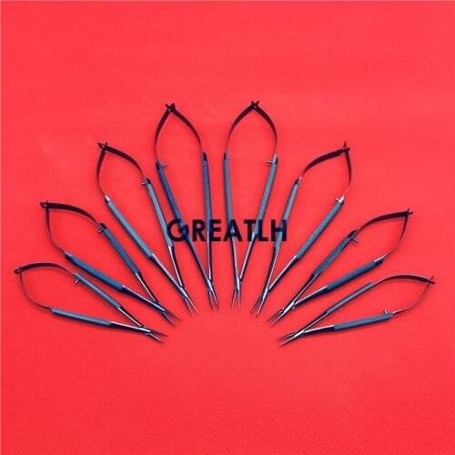 Titanium Ophthalmic Needle HoldersCastroviejo tweezer Ophthalmic forceps 12cm/14cm/16cm/18cm eye instruments