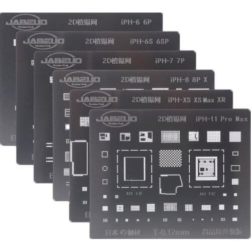2D BGA Reballing Stencil CPU RAM Power Wifi IC Plant Tin Net for iPhone 6 7 8 plus x xs max 11 Pro Max