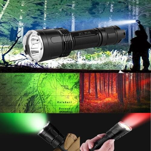 JETBEAM WL20 Flashlight 1000 Lumens with USB charge 18650 2600mah rechargeable battery triple light white red green
