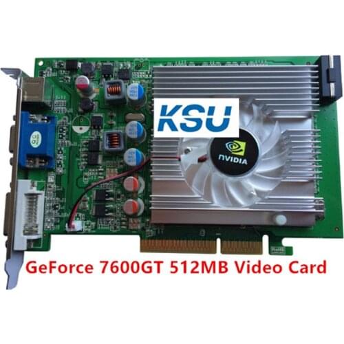 High Quality for nVIDIA GeForce 7600GT 6600GT 6200 512MB DDR2 AGP 4X 8X VGA DVI Video Card