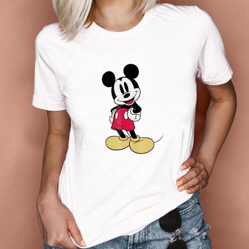 Funny T Shirts Women Mickey Mouse Kawaii Tshirt Girls Tee Tops Fashion Female Disney T-shirt Clothes Drop Shipping
