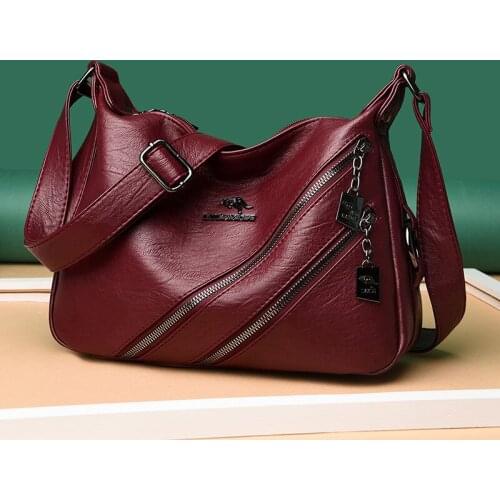 Women Luxury Soft Leather Shoulder Bags Ladies Hobos Bag Sac Travel Crossbody Bags for Women New Female Handbags Solid Women Bag