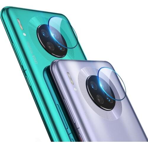 2pcs For Huawei Mate 30 Mate30 / Pro 5G Back Camera Metal Circle Ring Cover + Soft Ultra Thin Lens Tempered Glass Film