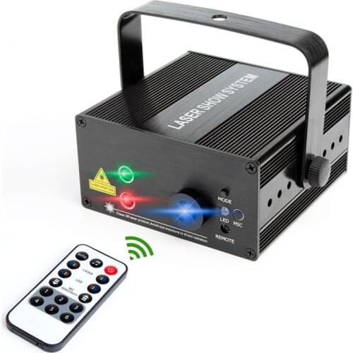 2PCS/LOT Red Green Laser Lumiere Blue LEDs Light and Music Equipment For Disco Machine OnThe Remote Control Soundlights