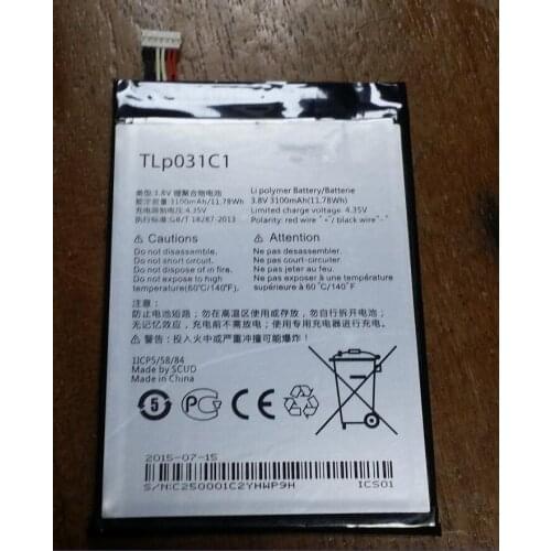 3100mAh TLp031C2 battery For Alcatel TLP031C1 ONE TOUCH 8030Y OT-8030B HERO 2 CS-OT803SL M811 M812 M812C With Tools