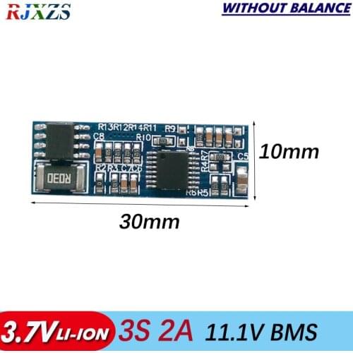 3S 2A Lipo Lithium Polymer BMS/PCM/PCB battery protection circuit board for 3 Packs 18650 Li-ion Battery Cell circuit board