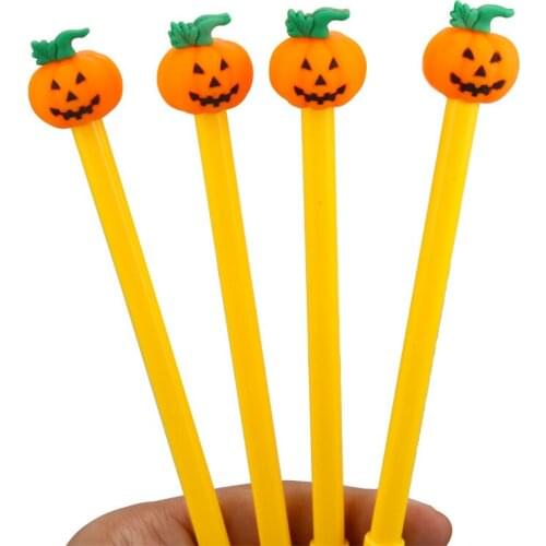 50PCS Creative Stationery Foreign Funny Expression Pumpkin Head Gel Pen Students Stationery Writing Tool Office Signing Pen
