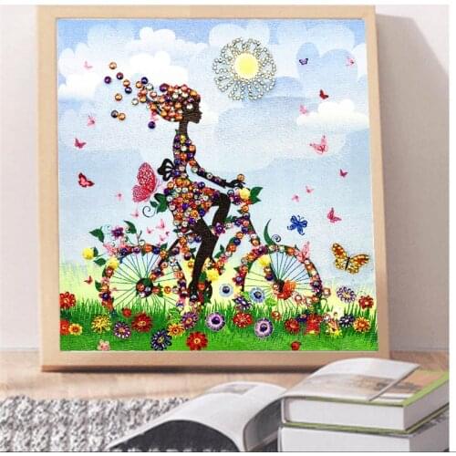 Special shape diamond painting phantom flower combination modern pattern DIY part drill cross stitch kit crystal art