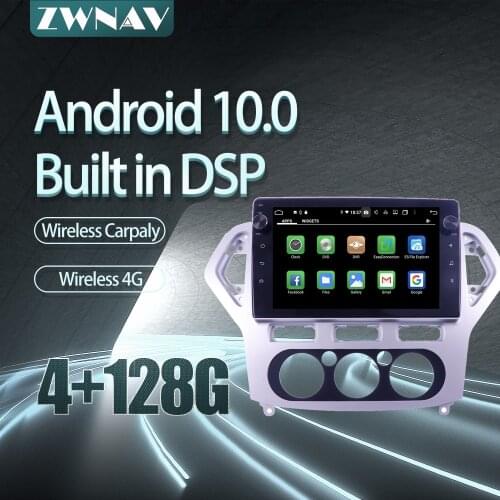 For Ford mondeo MK4 2007-2010 Car radio player Android 10 PX6 64GB GPS Navigation Multimedia Player Radio