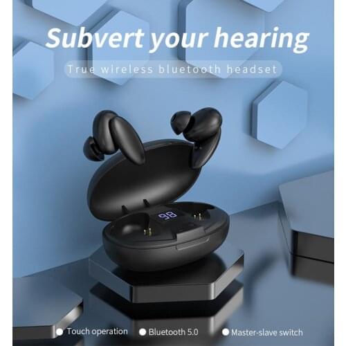 True Wireless Noise Reduction Bluetooth Headset Sports Digital Display In-ear Tws Earphones Binaural Call with Charging Case