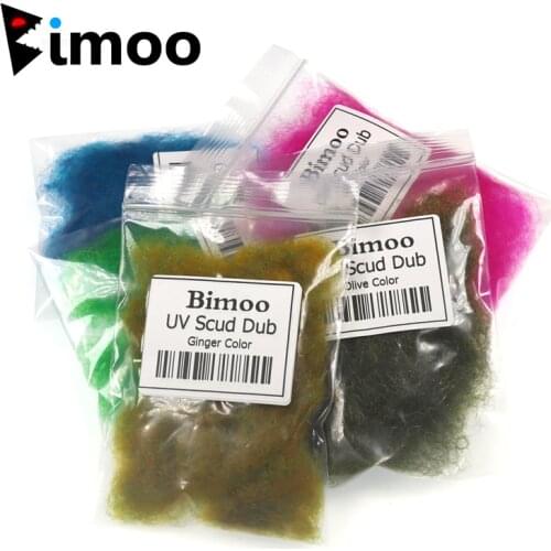 Bimoo 9 Colors to Choose 2g/Bag Fly Tying Dub Rabbit Dubbing Soft Hair Fiber for Nymph Wet Scud Shrimp Fly Tying Material
