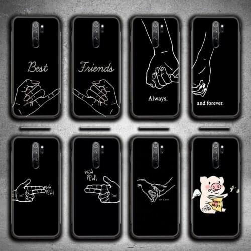 Bff Best Friends Forever Couples Phone Case for Redmi 9A 9 8A 7 6 6A Note 10 9 8 8T Pro Max K20 K30 Pro