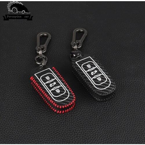 Carbon fiber Leather Car remote key case for Geely Atlas Boyue NL3 EX7 Emgrand X7 EmgrarandX7 SUV GT GC9 borui Car remote Wallet