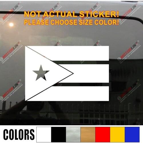 Flag of Puerto Rico PR Decal Sticker Car Vinyl pick size color die cut no background