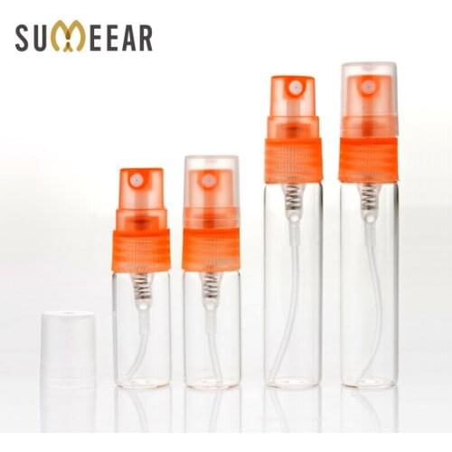 10 PiecesLot 5ML Perfume Bottle Essential Empty Containers Travel Orange Spray Refillable Bottle For Perfume Portable