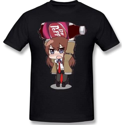 Kurisu Makise T Shirt White Stein Gate ADV Okabe Rintarou Hououin Kyoma Printed Tshirt Summer Large TShirts tees