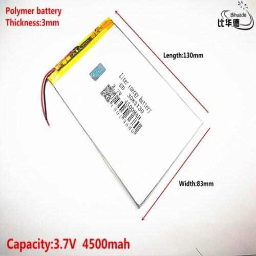 Good Qulity 3.7V,4500mAH 3083130 Polymer lithium ion / Li-ion battery for tablet pc 7 inch 8 inch 9inch,mp3,mp4