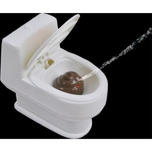 Squirt Toilet Toy Spray Water Vivid Poop Funny Novelty Trick Prop Lifting Seat April Fools Day Kid Adult Desktop Funny Gift