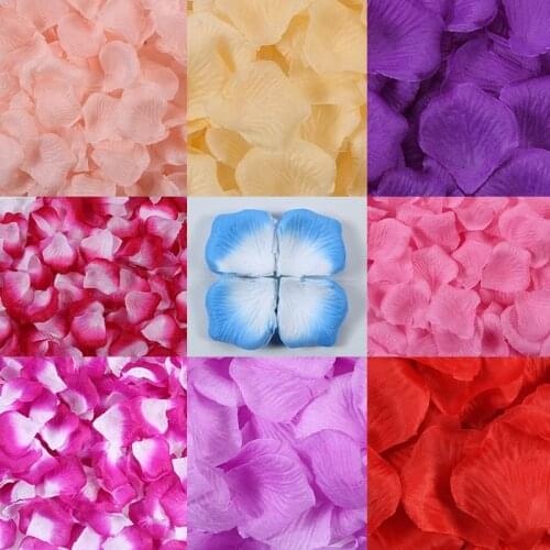 100piece/lot 5*5cm Romantic Silk Rose Petals For Wedding Decoration Romantic Artificial Rose Petals Wedding Flower Rose Flower