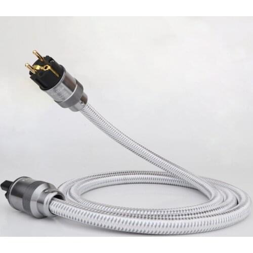 Preffair High Quality Pure Copper CRYO-156 Power Plug HIFI EU Schuko AC Power Cable HIFI US AC Power Cord Cable For Tube Amp CD
