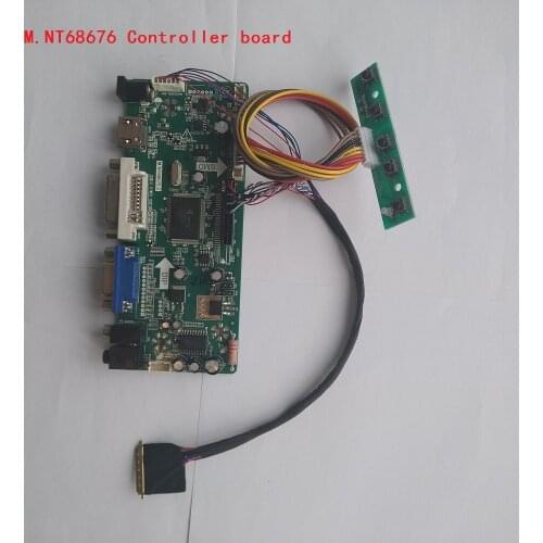 M.NT68676 VGA LCD DVI HDMI LED audio LVDS controller diy board kit for LP133WH2-TLHA 1366*768 40pin panel monitor 13.3"