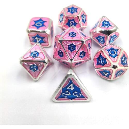 2020 dnd dice set dados rol d6 d10 d20 metal polyhedra d&d rpg dice dobbelstenen kości do gry uncle dnd