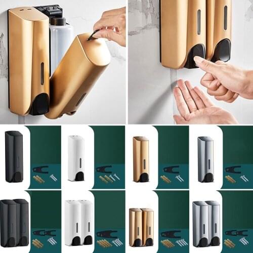 Soap Dispenser Wall Mounted Liquid Bathroom Hand Soap Shower Gel Shampoo For Washrooms And Shower Rooms Of Home 21.5x7.5cm
