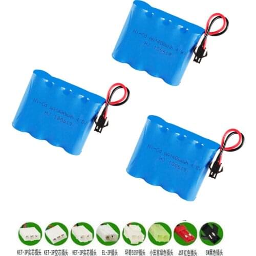 4.8v 1400mah NICD Battery For Rc toys Cars Tanks Robots Boats Guns NI-CD Battery AA 4.8v 1400mah Batteries Pack 1-10PCS