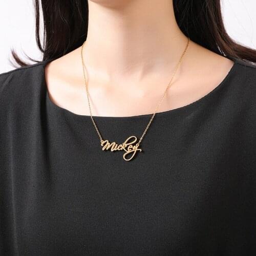 Personalized Name Necklace Custom Letter Necklace Pendant Nameplate Jewelry for Women Gift