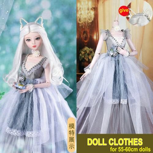 Handmade Doll Clothes Girl Western Dress for 55-60cm Bjd 1/3 Dolls Toy Doll Accessories
