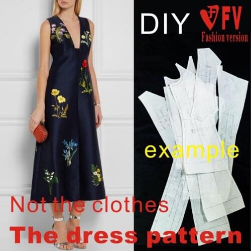 Dresses Sewing Pattern Template Cutting drawing Clothing DIY ((Not selling clothes)) BLQ-238