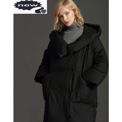 Casual Loose Fit Plus Long Jacket Women Hooded Oversize 7XL Pocket Lightweight Duck Down Coat Female Winter Clothes