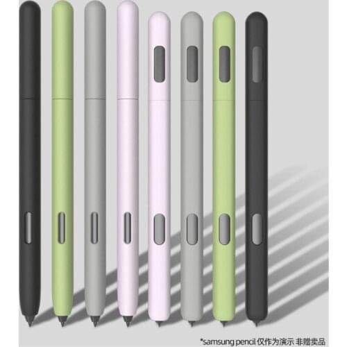 Simple business pencil case For Sam-sung Galaxy- Tab S6 S7 S-Pen Cover Cute Cartoon Tablet Silicone Pencil Case