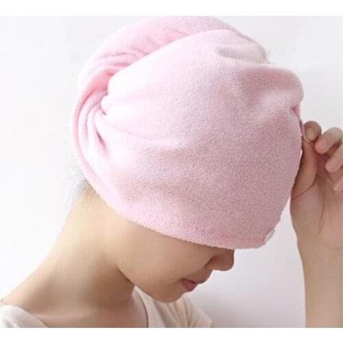 Microfibre Water Absorbent Hair Cap for Men Women Adult Quick Drying Towel Bath Cap