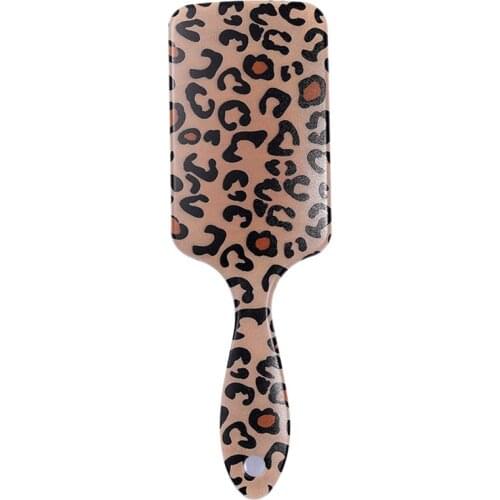 Leopard Print Hair Brushes,Hair Detangling Brush Anti Static Massage Comb Hair Brush for All Hair Types