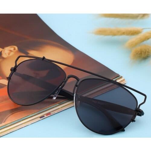 Metal Wrap Cat Eye Coating Eyewear Glasses Vintage Fashion Summer Cool UV Protection Sunglasses for Women Men BZ045