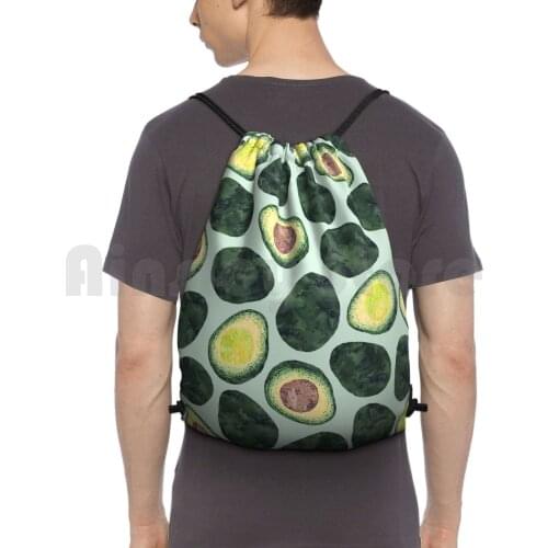 Avocado Addict Backpack Drawstring Bags Gym Bag Waterproof Avocado Avocados Mexico America Guacamole Alligator Pear