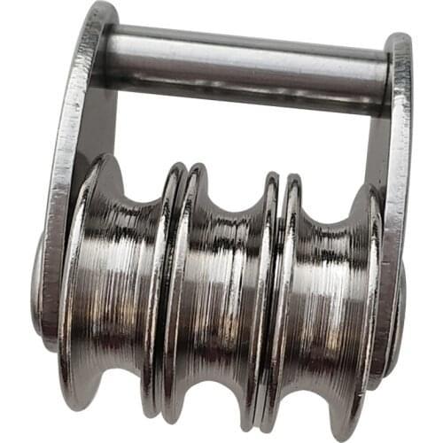 Windsurfing Sail Tack Triple Pulley Roller Wheel Part Universal For 4mm-5mm Rope