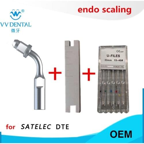 Ultrasonic scaler dental endo tip wrench endo file stainless steel U-file for Woodpecker DTE SATELEC GNATUS ultrasonic scaler