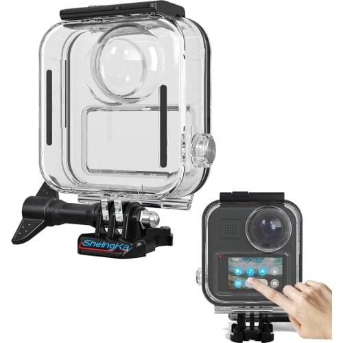 20M Diving Waterproof Protective Case Housing Cover with Touch Control Screen for Gopro Hero MAX Action Cameras