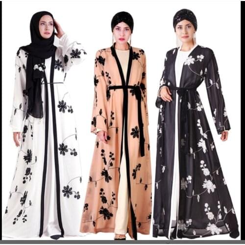New Arabic Muslim Clothing Womens Dress for Namaz Arap Elbisesi Kaftan Burka Women White Abaya Robe Hidjab Indonesia Cardigan