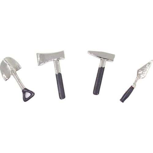 1:12 Miniature Dollhouse Fairy Gardening Rustic Garden Silver Tool Set Accessories Toy