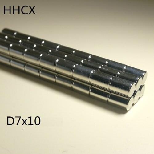 10 20 50pcs/lot Cylinder Magnet 7*10 N35 NdFeB MAGNET 7x10 Neodymium Magnets 7 x 10