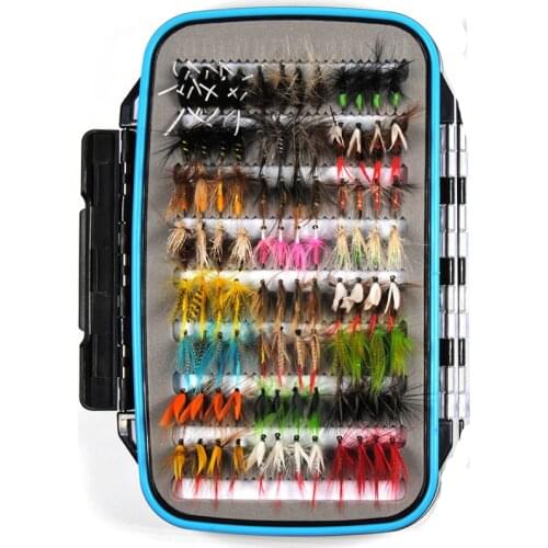 184pcs/box Wet Dry Nymph Fly Fishing Lure Set Fake Flies for Trout Grayling Panfish Fishing
