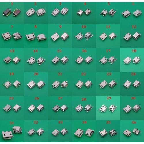 36models 72pcs Brand new Charging port Micro USB Jack USB Connector For Xiaomi Redmi Lenovo OPPO Huawei Meizu, etc