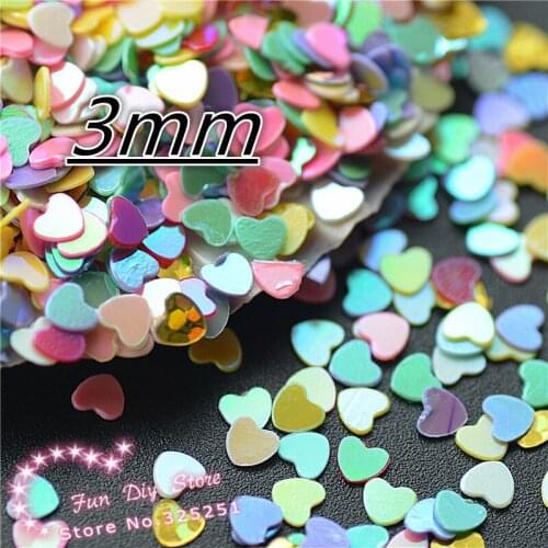 5000pcs/lot 3mm shiny heart laser paillette decoration multicolor craft free shipping